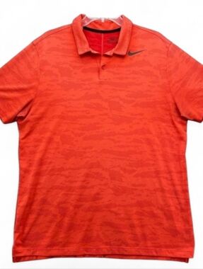 Nike Men's Orange Polo Shirt
